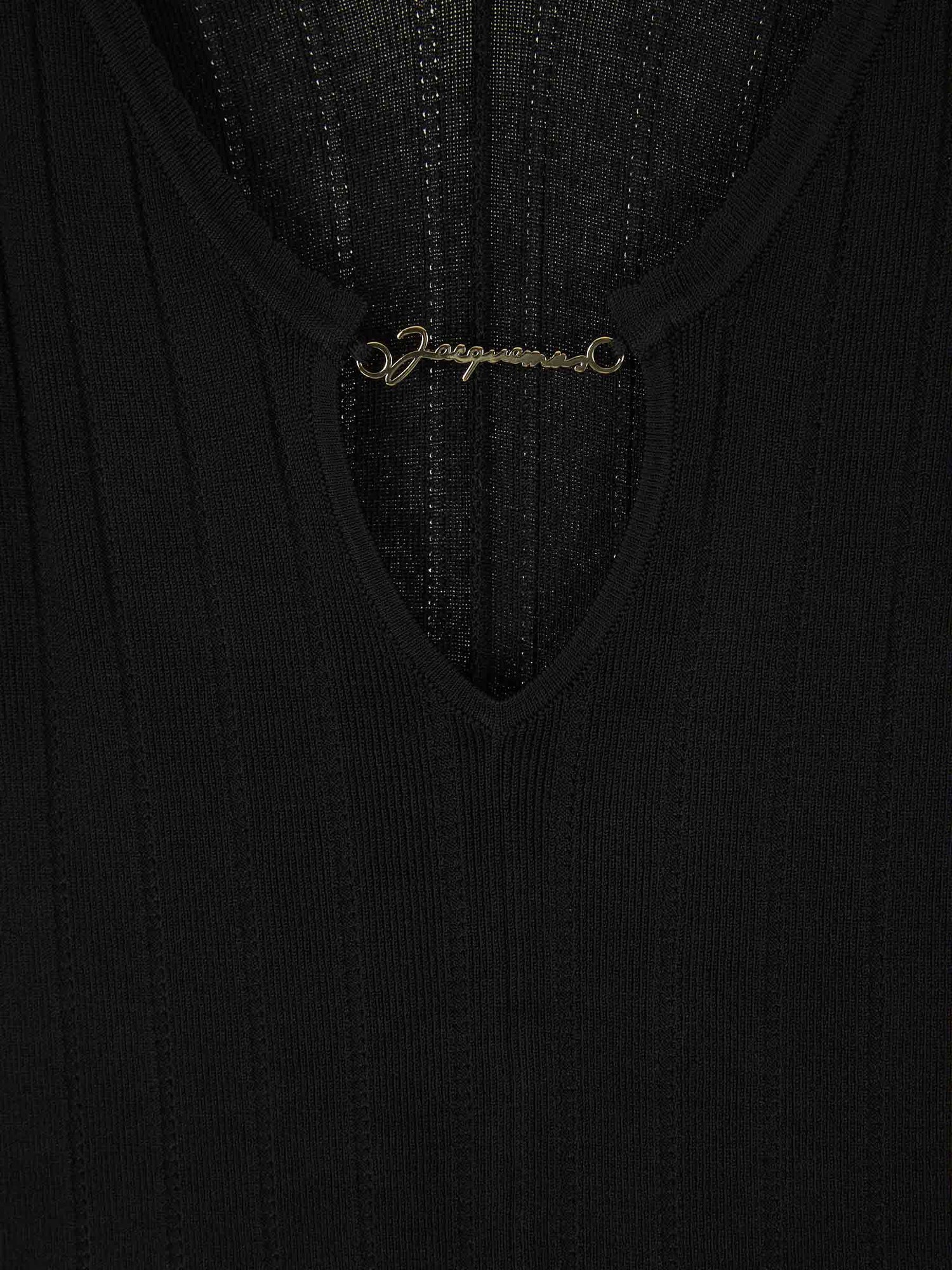 Jacquemus Top Punto Logo color Negro sku 703-002095 01 - Foto 4