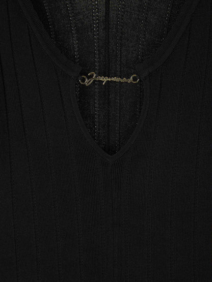 Jacquemus Top Punto Logo color Negro sku 703-002095 01 - Foto 4