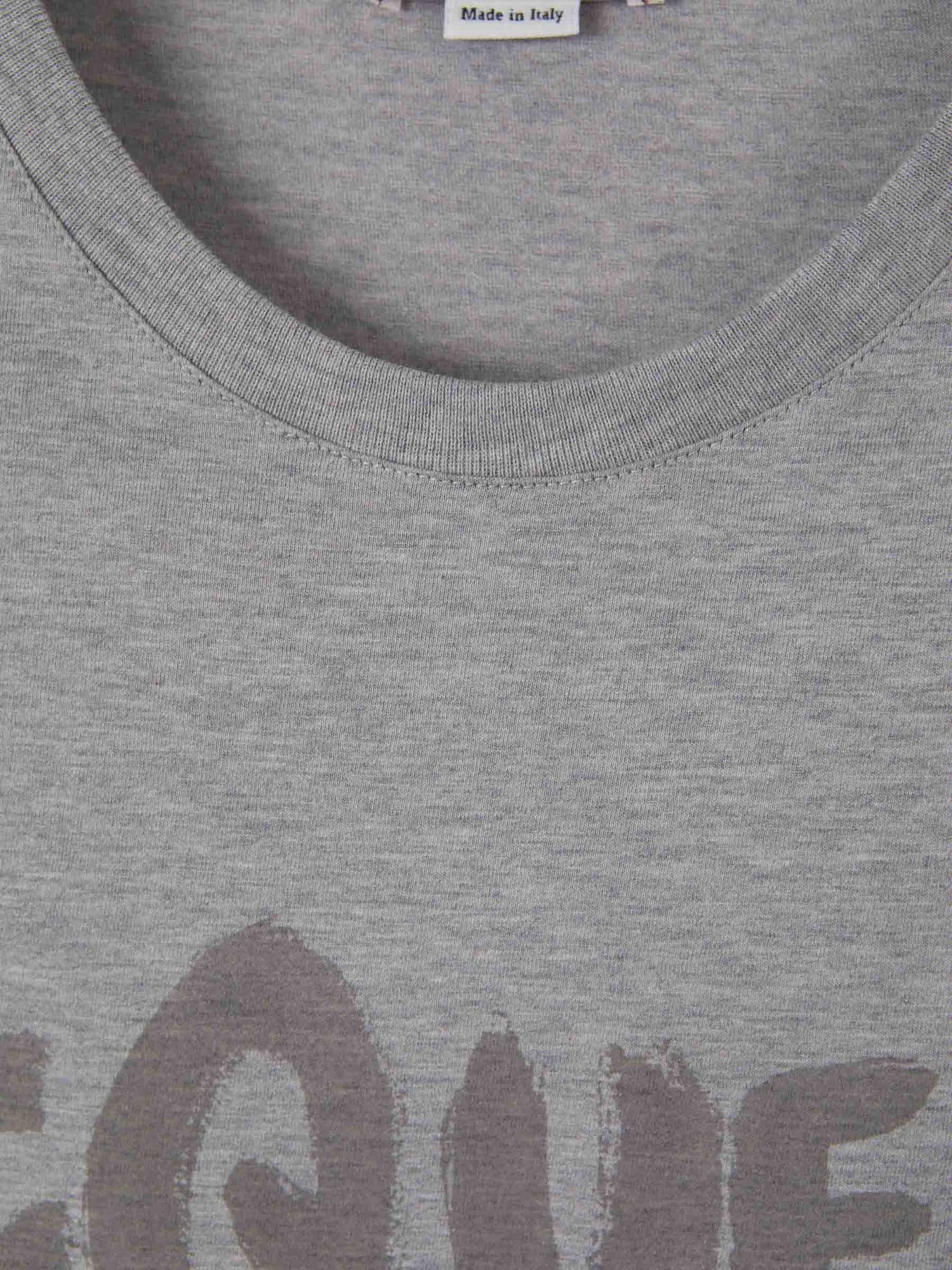 Alexander McQueen Camiseta Logo Estampado color Gris Claro sku 553-003264 03 - Foto 3