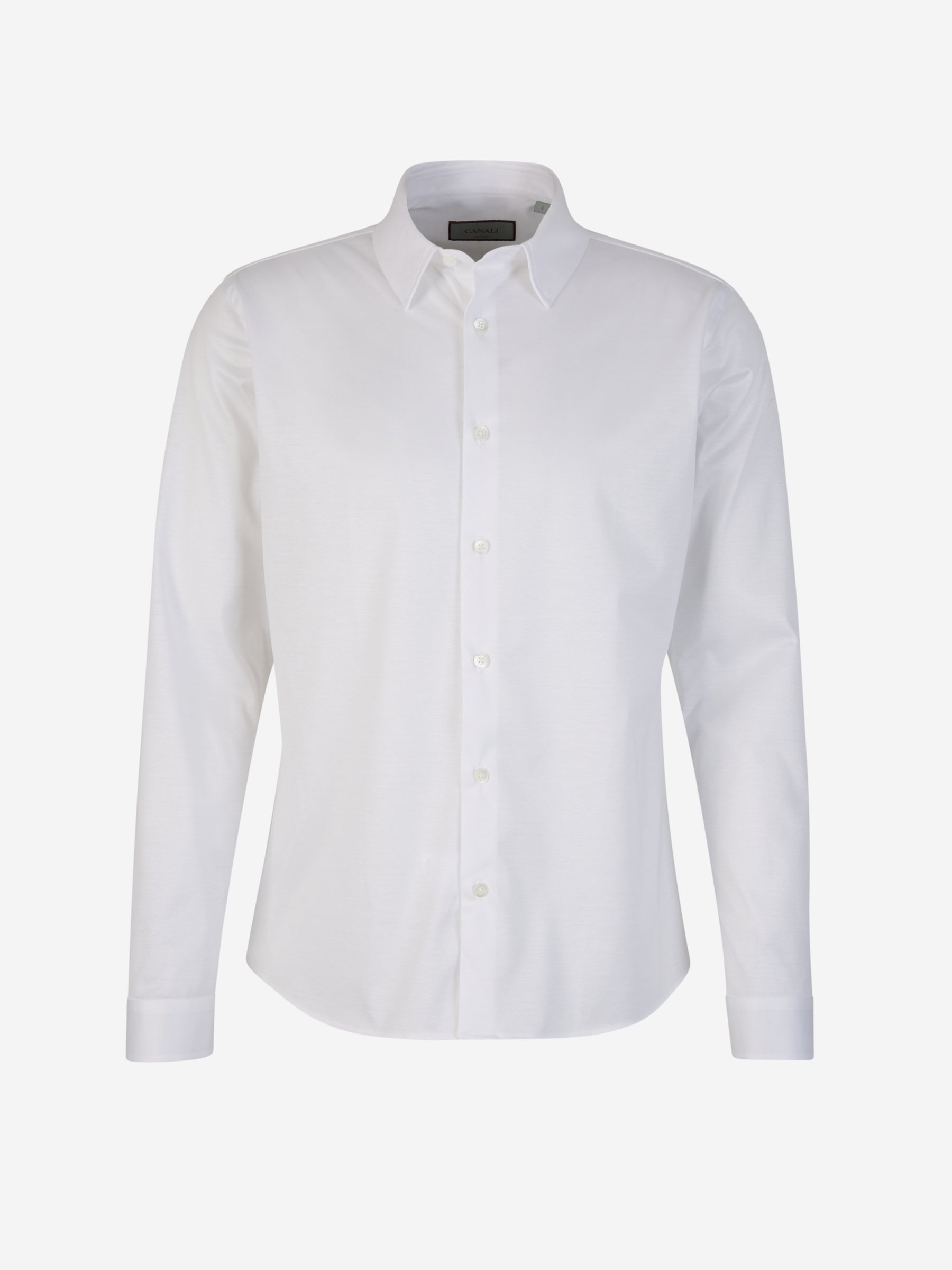 Canali Camisa Algodón Texturizado color Blanco sku 531-005953 01 - Foto 1