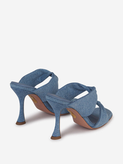 Denim Twist Sandals