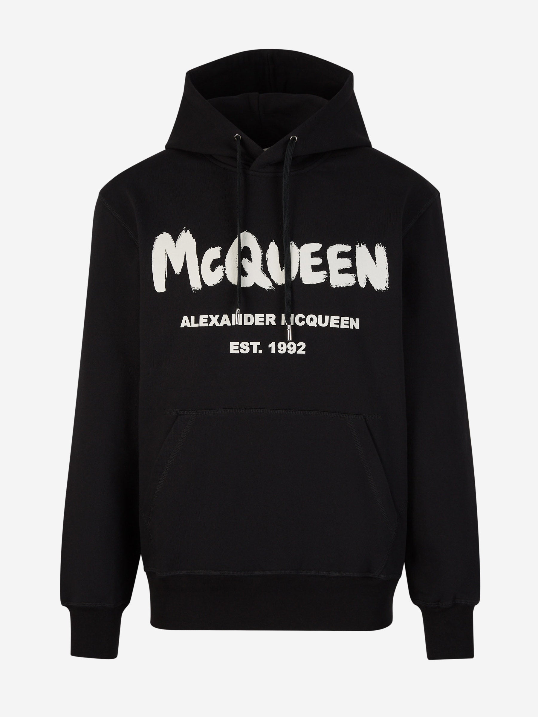 Alexander McQueen Sudadera Capucha Estampada color Negro sku 545-001530 01 - Foto 1