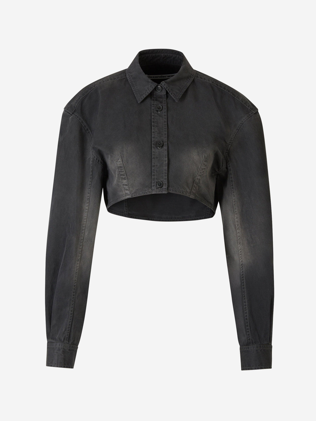 Alexander Wang Camisa Denim Cropped color Negro sku 701-002061 01 - Foto 1