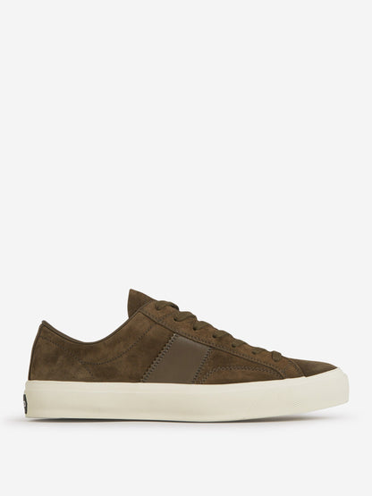 Tom Ford Sneakers Piel Ante color Verde Militar sku 616-002735 01 - Foto 1