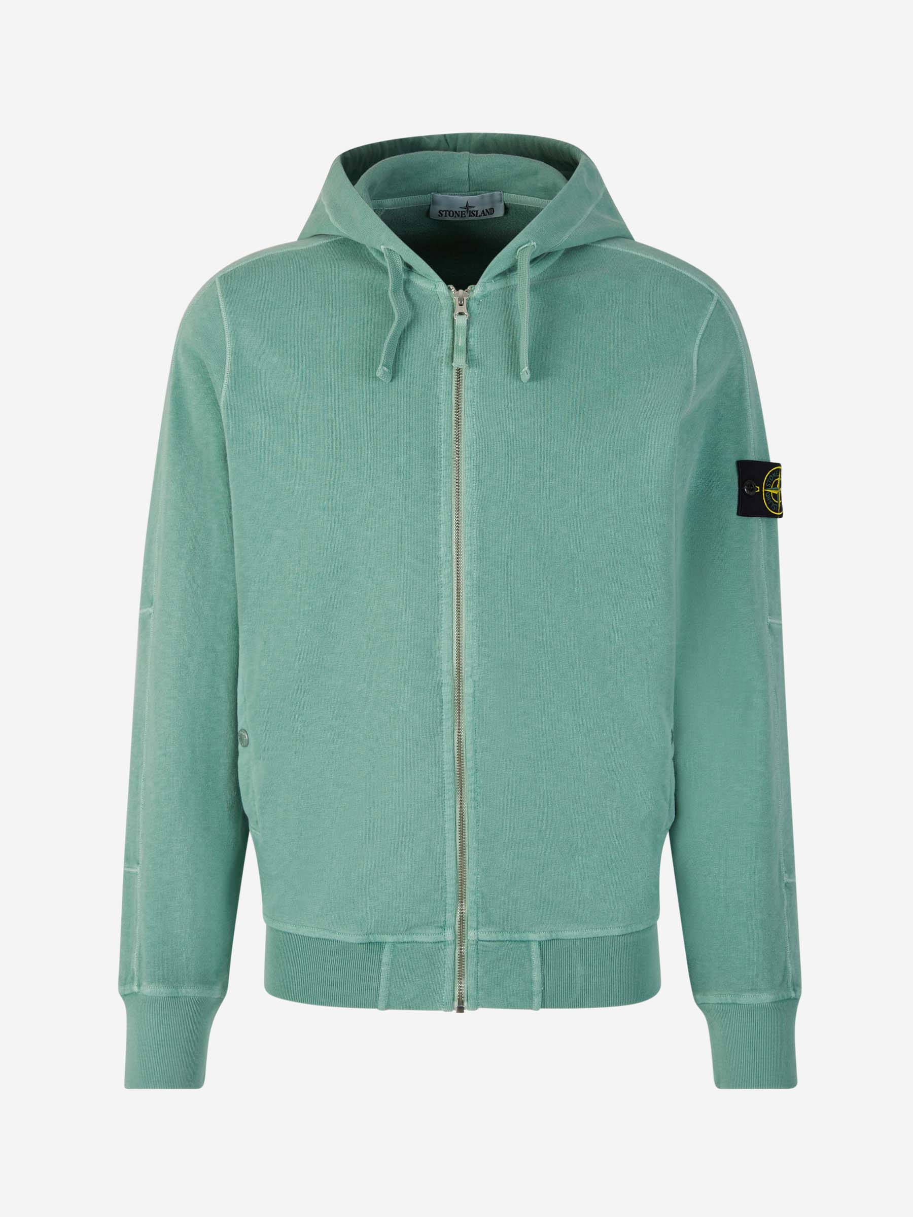 Stone Island Sudadera Cremallera Algodón color Verde Menta sku 545-001581 01 - Foto 1