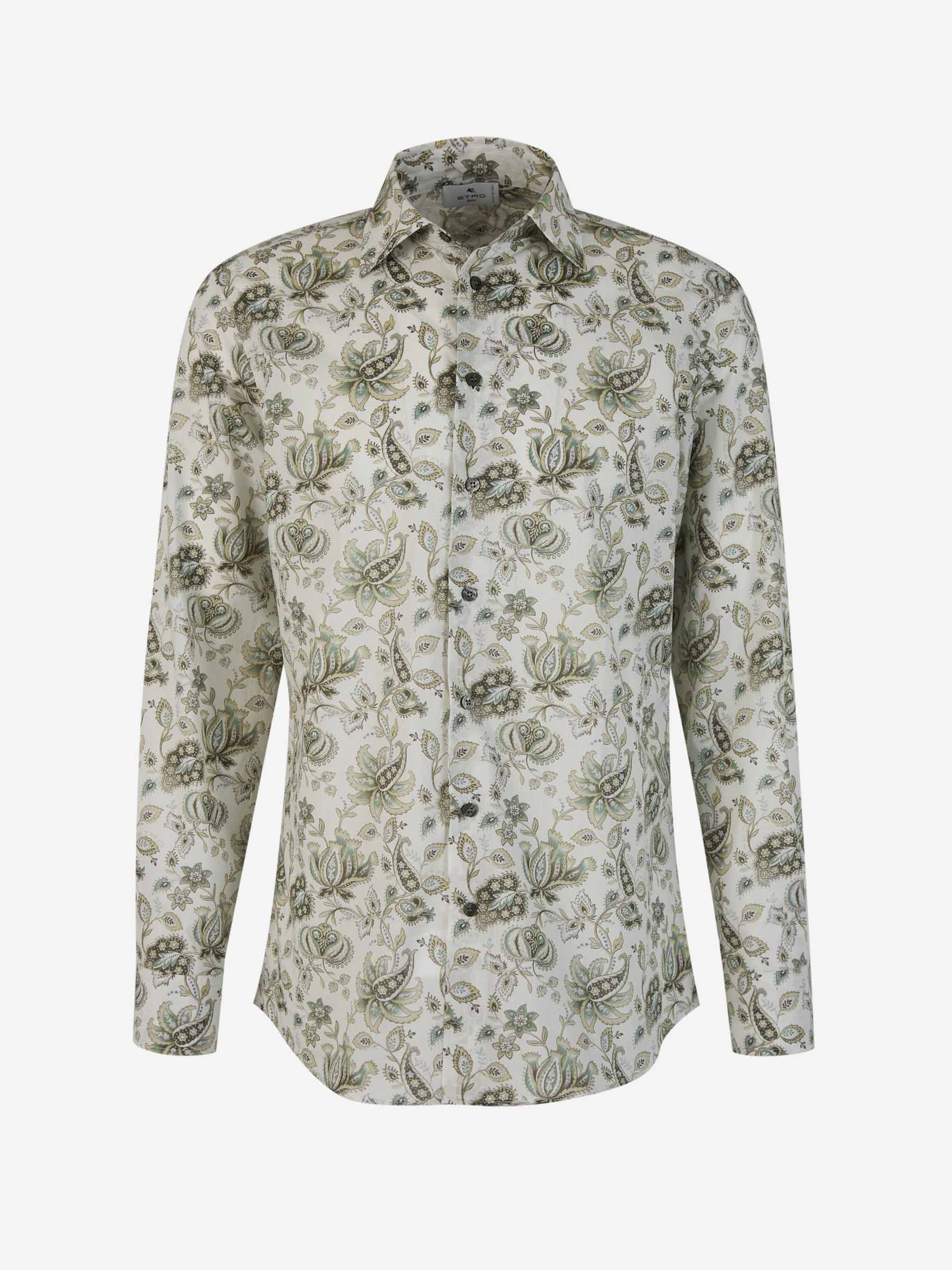 Etro Camisa Algodón Flores color Verde Menta sku 531-006207 01 - Foto 1