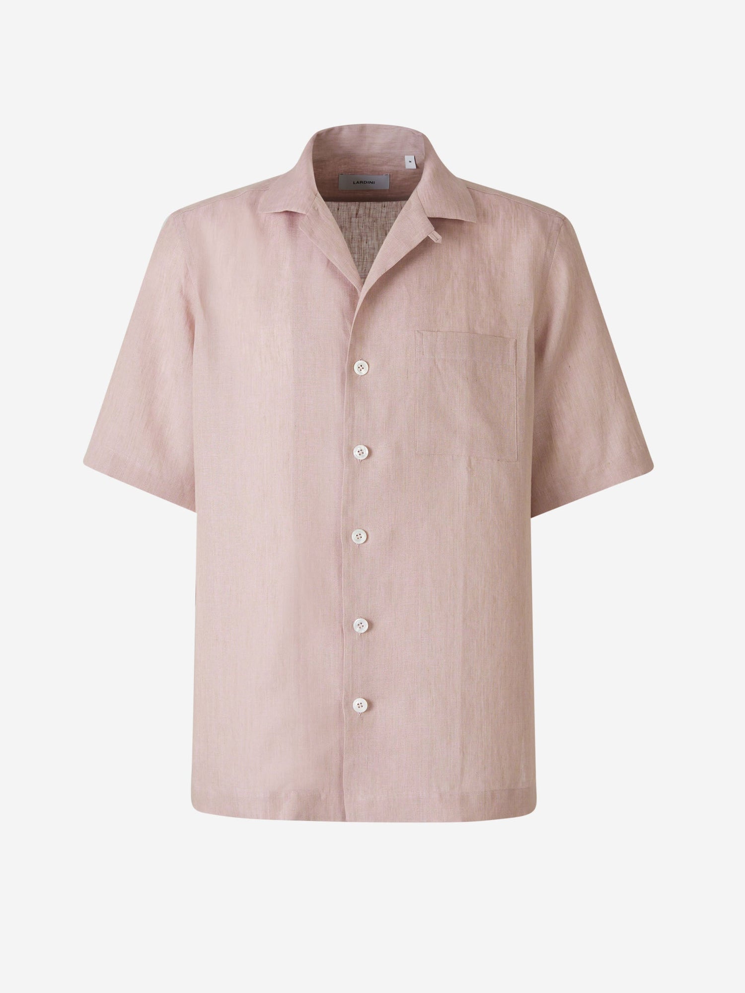 Lardini Camisa Lino Bolsillo color Rosa Empolvado sku 532-000517 01 - Foto 1