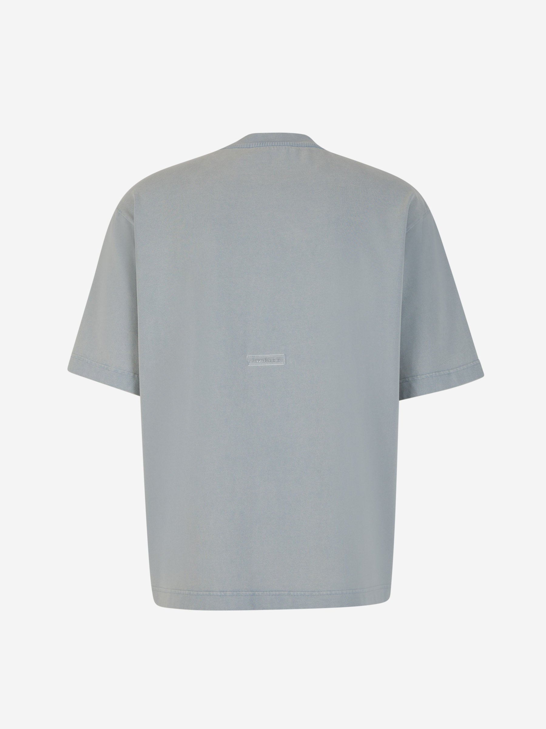 Acne Studios Camiseta Algodón Lisa color Azul Cielo sku 553-003528 02 - Foto 3