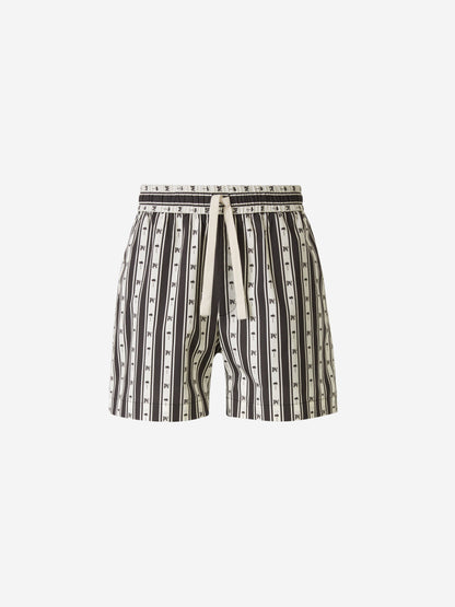 Logo Striped Bermuda Shorts