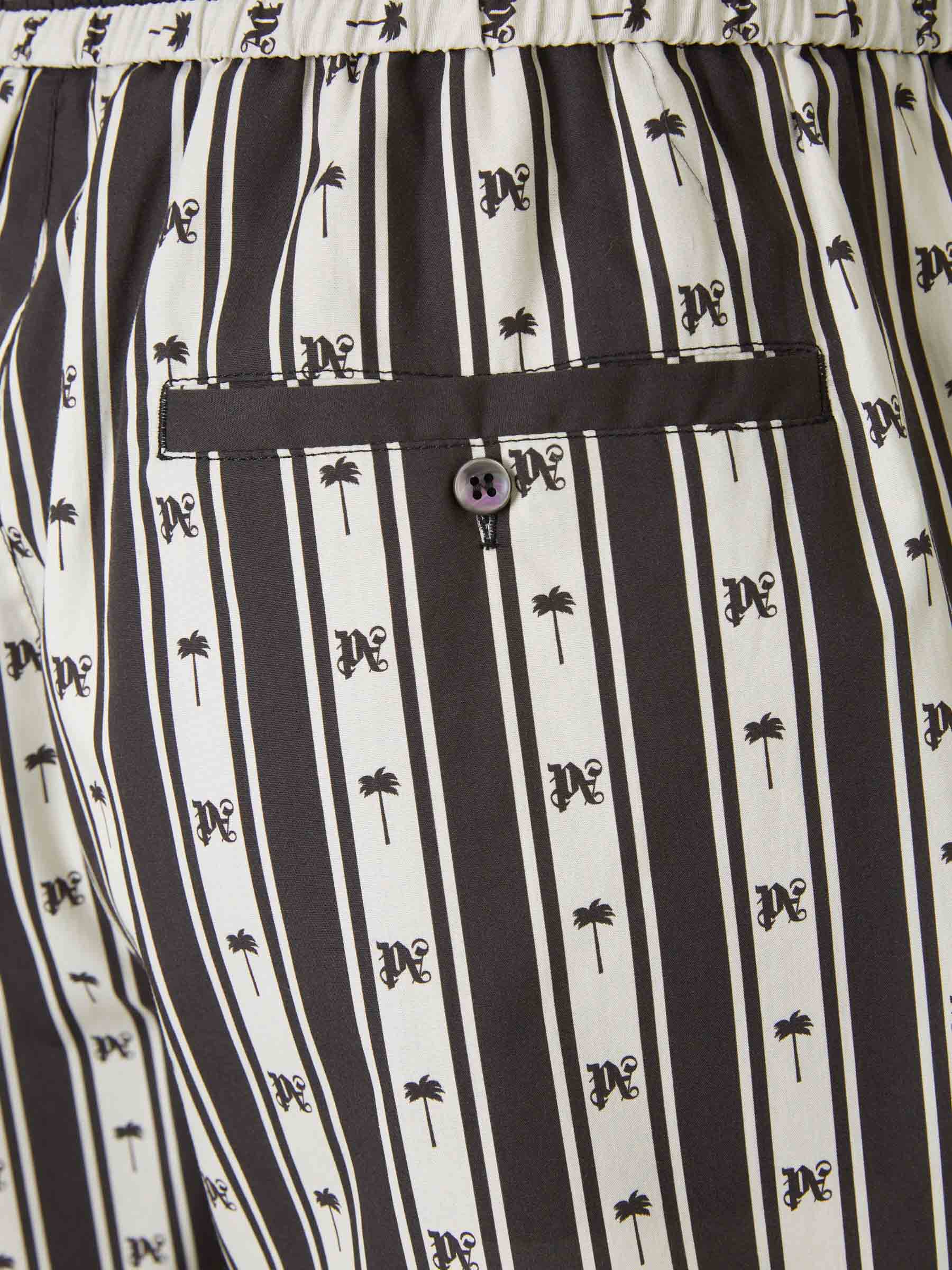 Logo Striped Bermuda Shorts