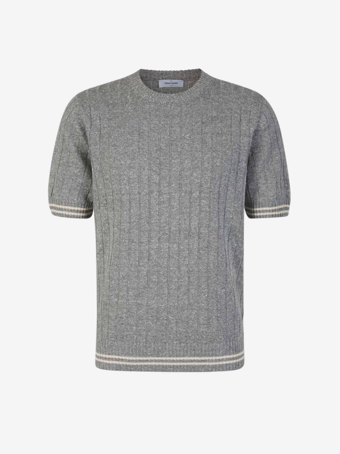 Linen Ribbed Knit T-shirt