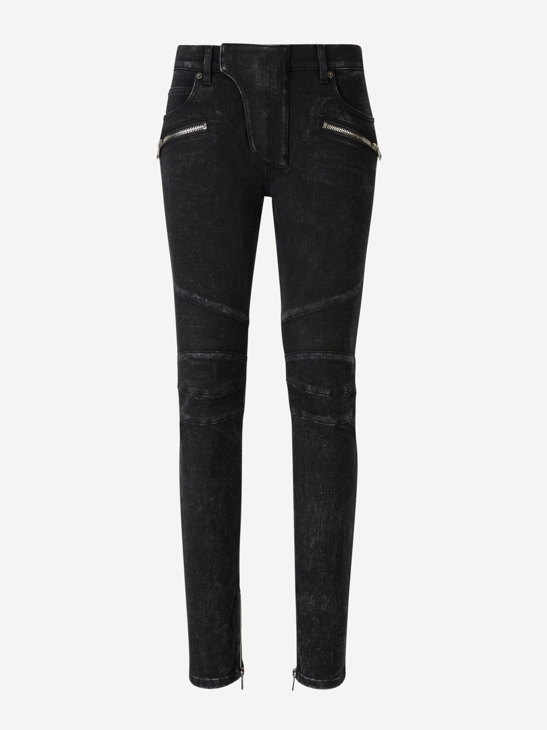 Balmain Jeans Slim Fit Biker color Negro sku 522-002617 01 - Foto 1