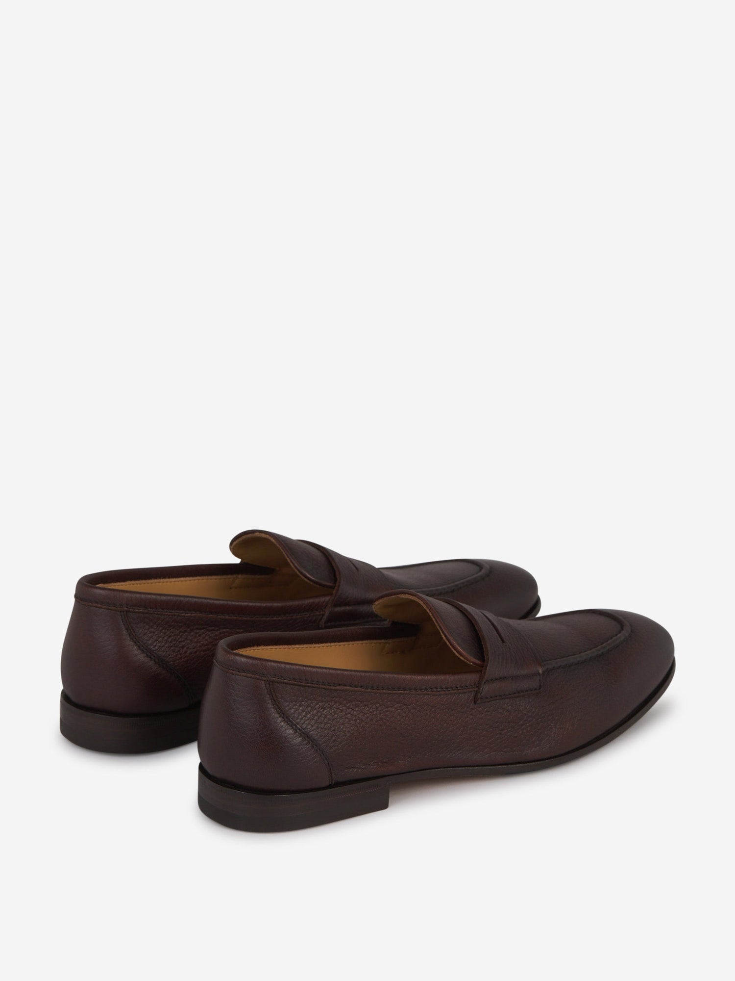 Grained Leather Moccasins