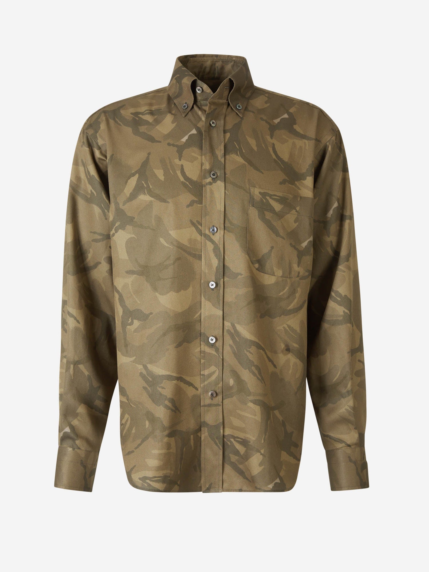 Tom Ford Camisa Motivo Militar color Camuflaje Verde sku 531-006185 01 - Foto 1