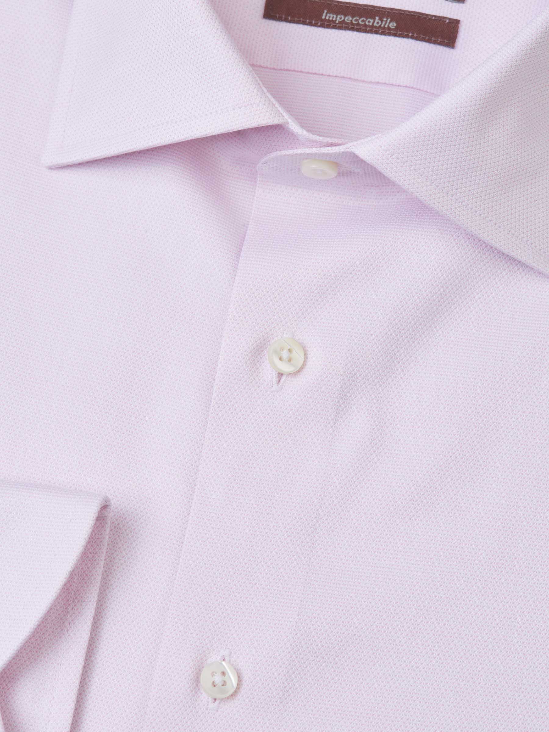 Canali Camisa Texturizada Algodón color Rosa Palo sku 401-003101 02 - Foto 5