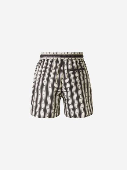 Logo Striped Bermuda Shorts