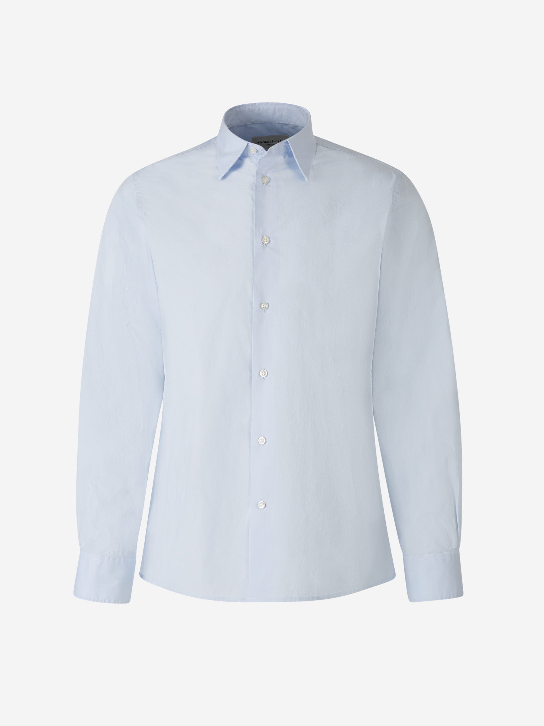 Officine Générale Camisa Lisa Algodón color Azul Cielo sku 531-006261 01 - Foto 1