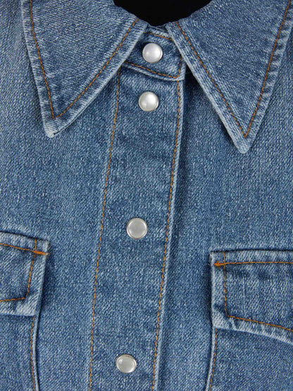 Button Denim Overshirt