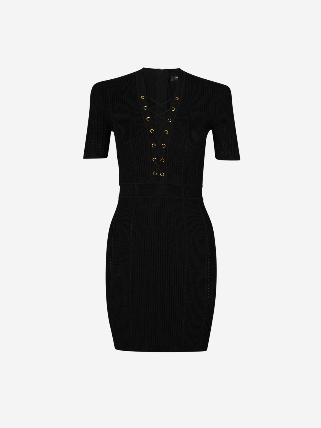 Balmain Vestido Mini Punto color Negro sku 731-005953 02 - Foto 1