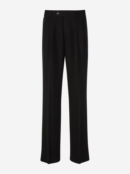 Straight Pleated Trousers