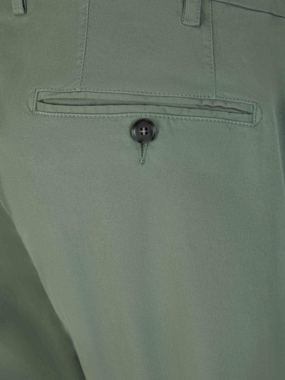 Canali Pantalones Chinos Algodón color Verde Claro sku 521-003017 03 - Foto 4