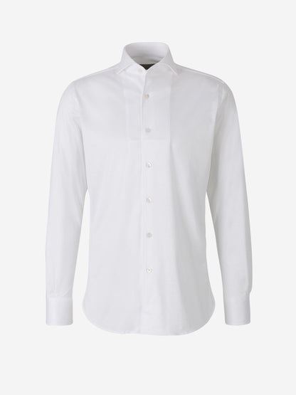 Canali Camisa Punto Algodón color Blanco sku 531-005596 03 - Foto 1