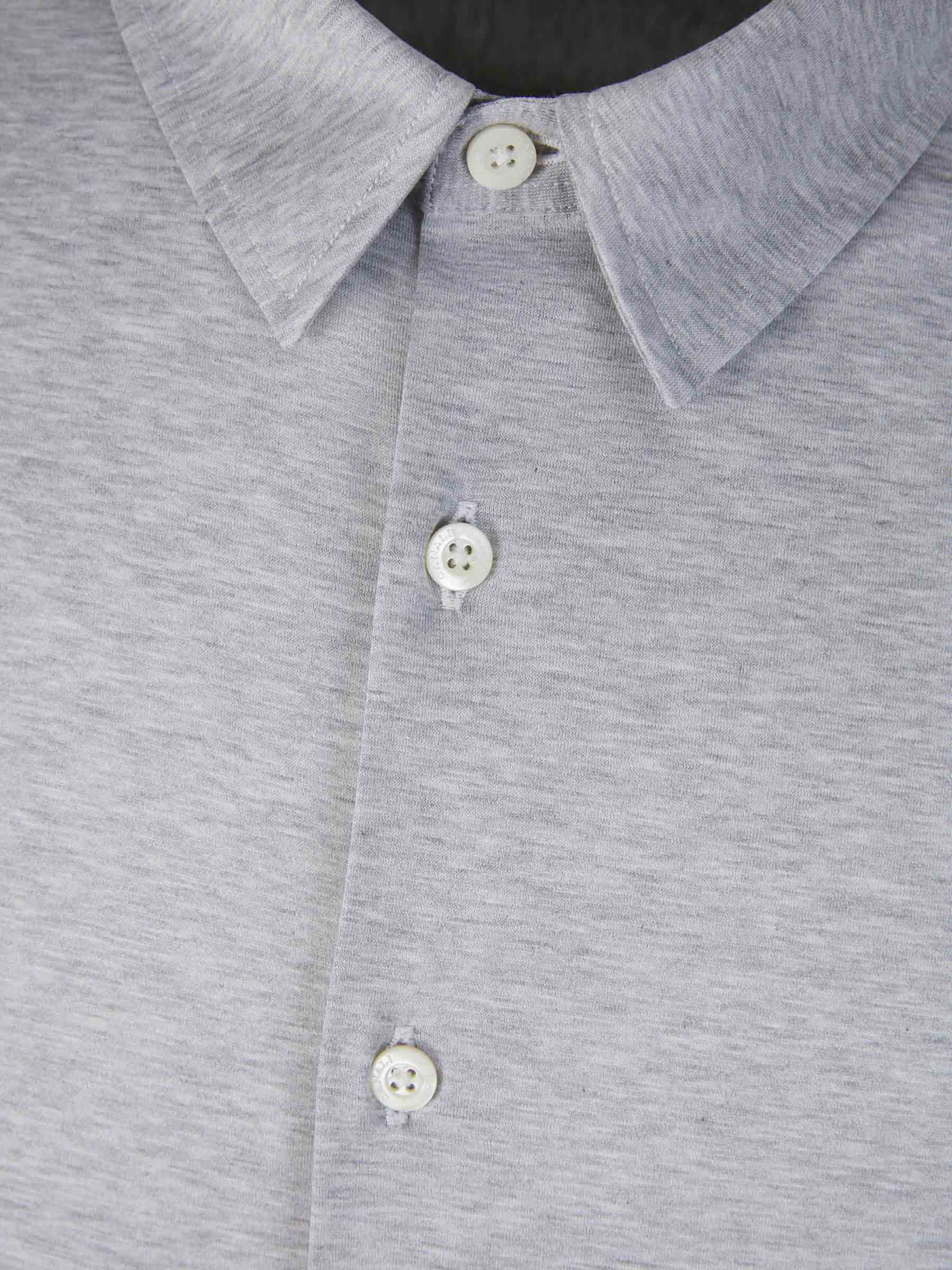 Canali Camisa Algodón Texturizado color Gris Claro sku 531-005953 03 - Foto 4