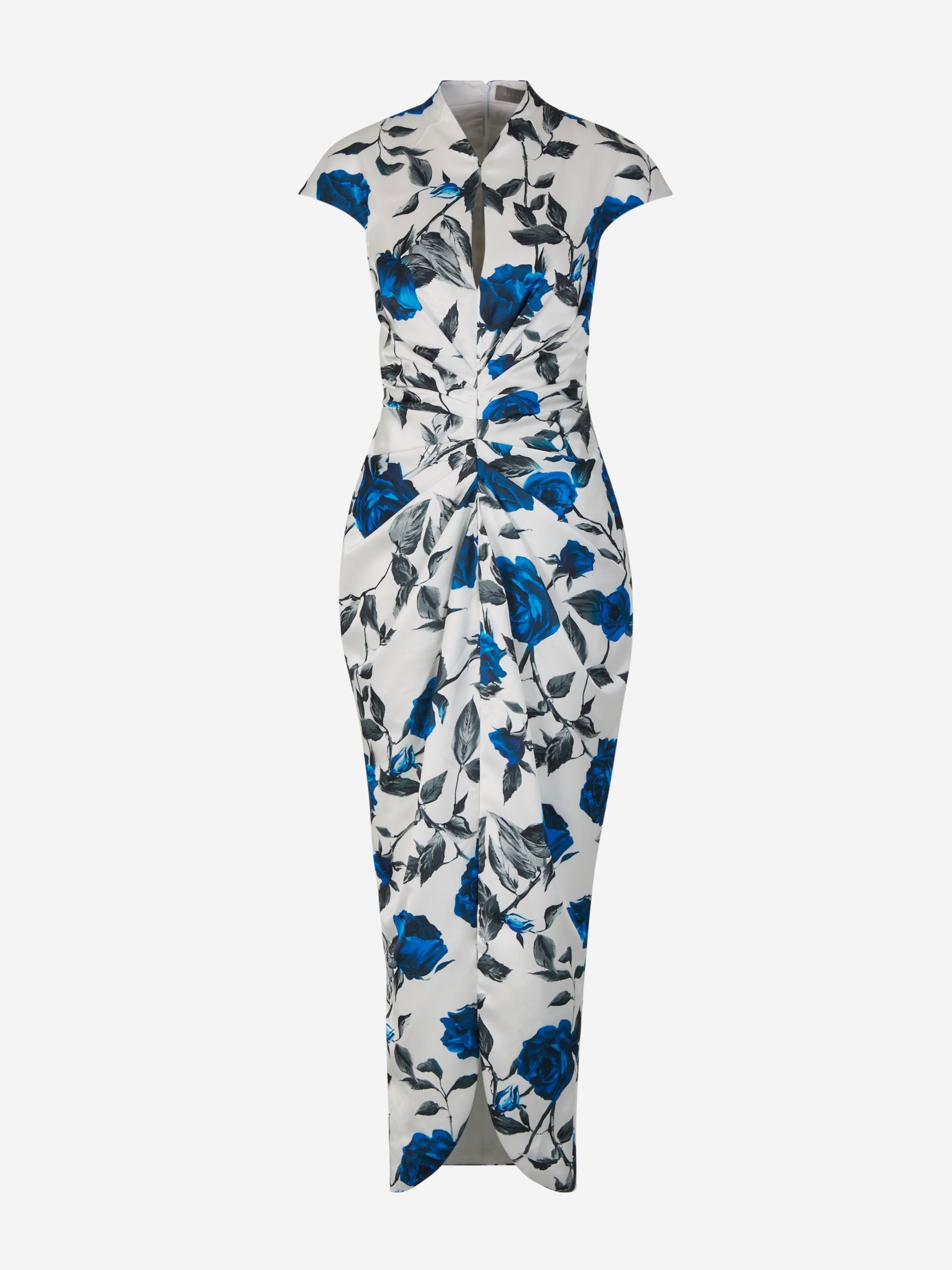 Floral Motif Midi Dress