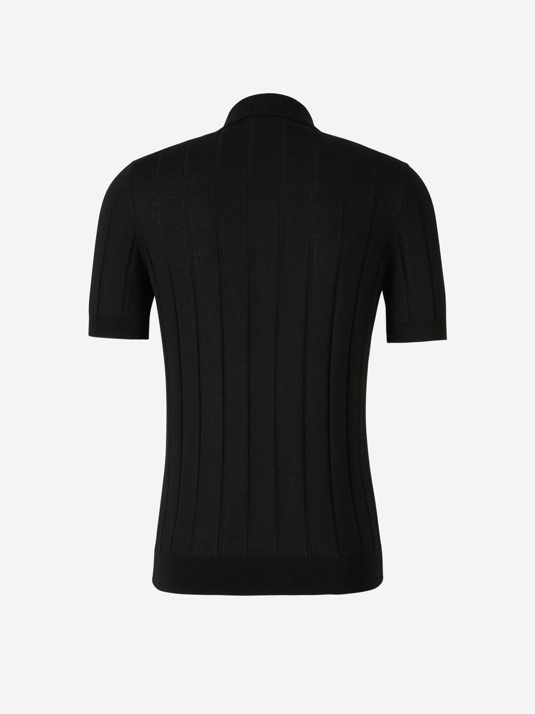 Ribbed Open Polo