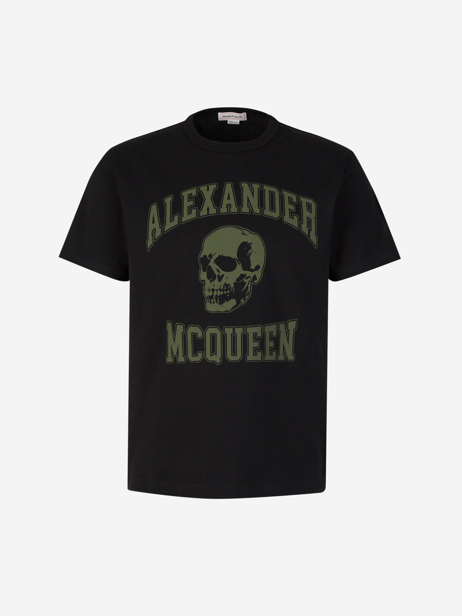 Alexander McQueen Camiseta Algodón Estampado color Negro sku 553-003551 01 - Foto 1