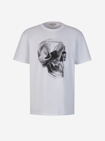 Alexander McQueen Camiseta Algodón Estampado color Blanco sku 553-003552 01 - Foto 1