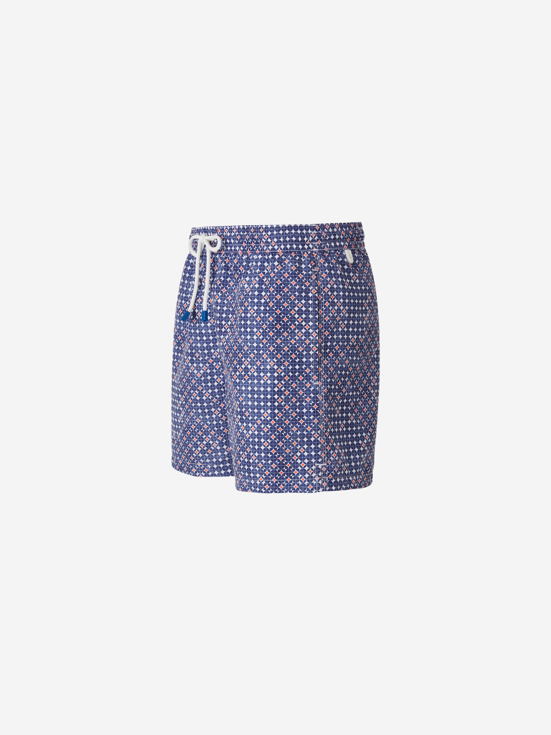 Geometric Motif Nautical Swimsuit