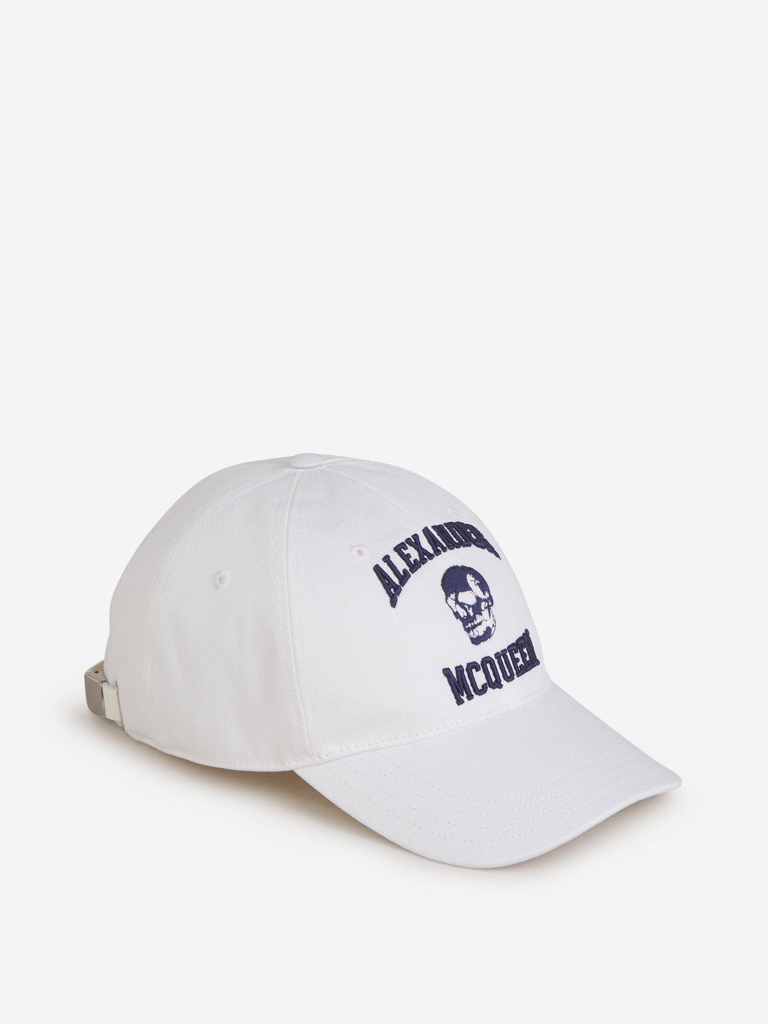 Alexander McQueen Gorra Varsity Skull color Blanco sku 695-001423 02 - Foto 1