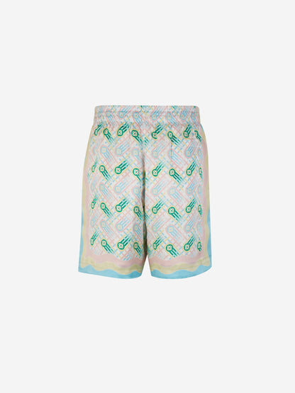 Silk Ping Pong Bermuda Shorts