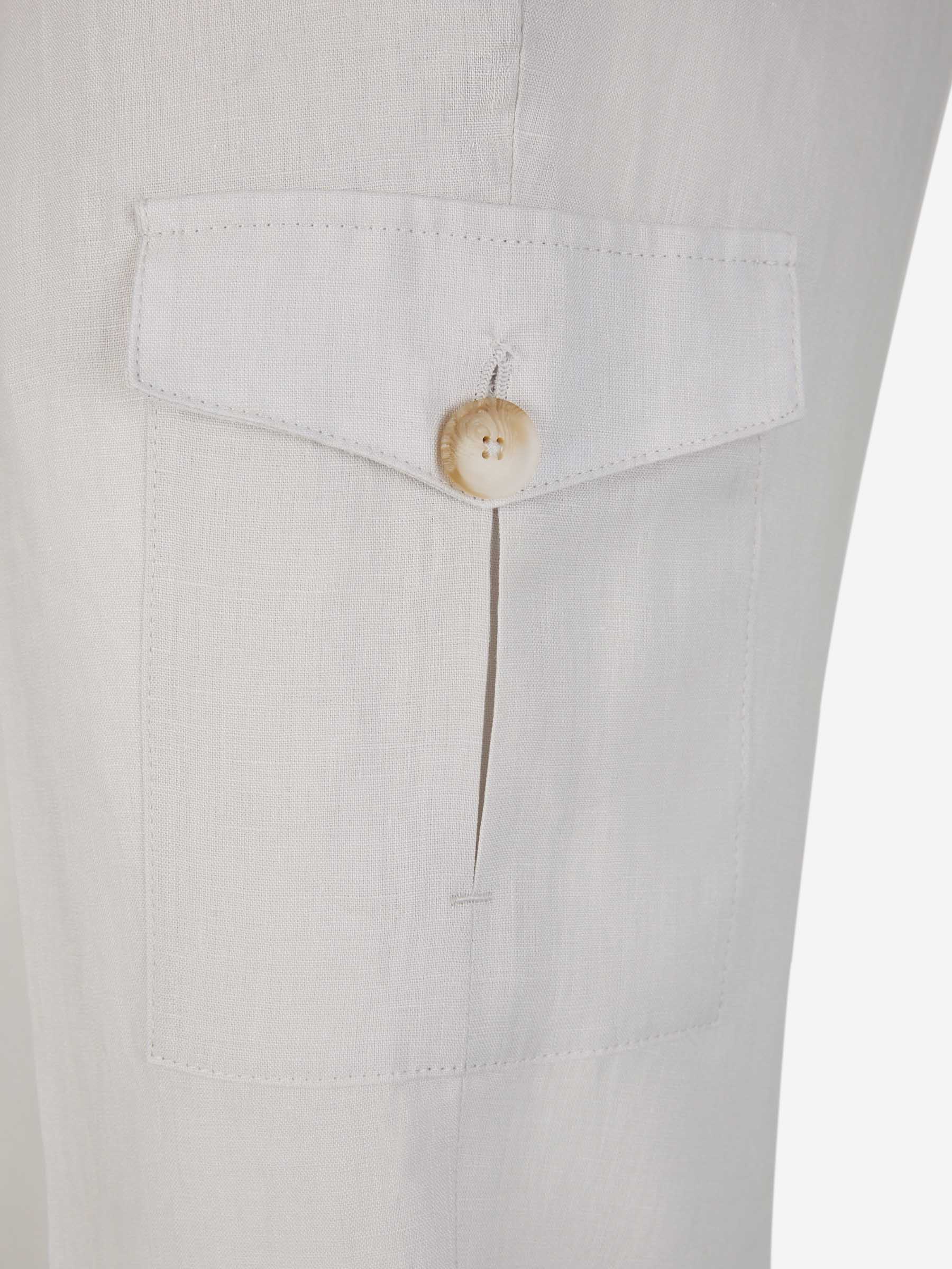 Linen Cargo Trousers