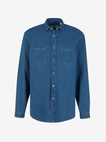 Lardini Sobrecamisa Denim Algodón color Azul Denim sku 531-006230 01 - Foto 1