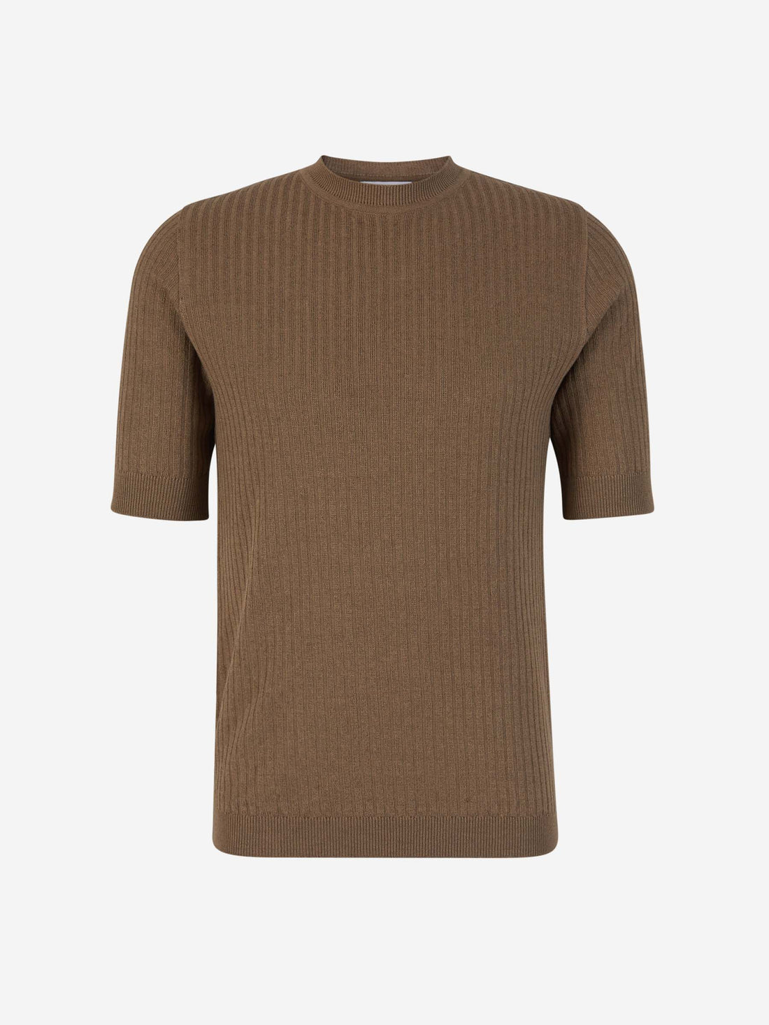 Ribbed Knit T-Shirt