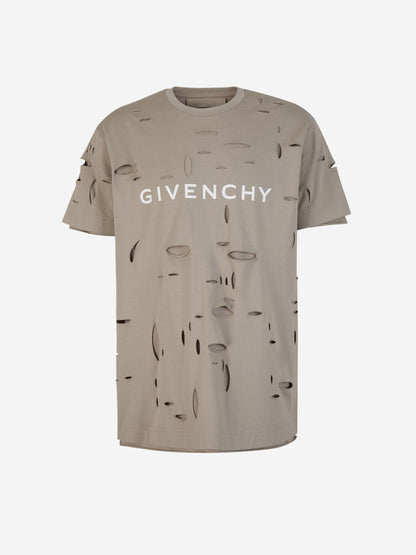 Givenchy Camiseta Desgastada Algodón color Topo sku 553-003601 01 - Foto 1