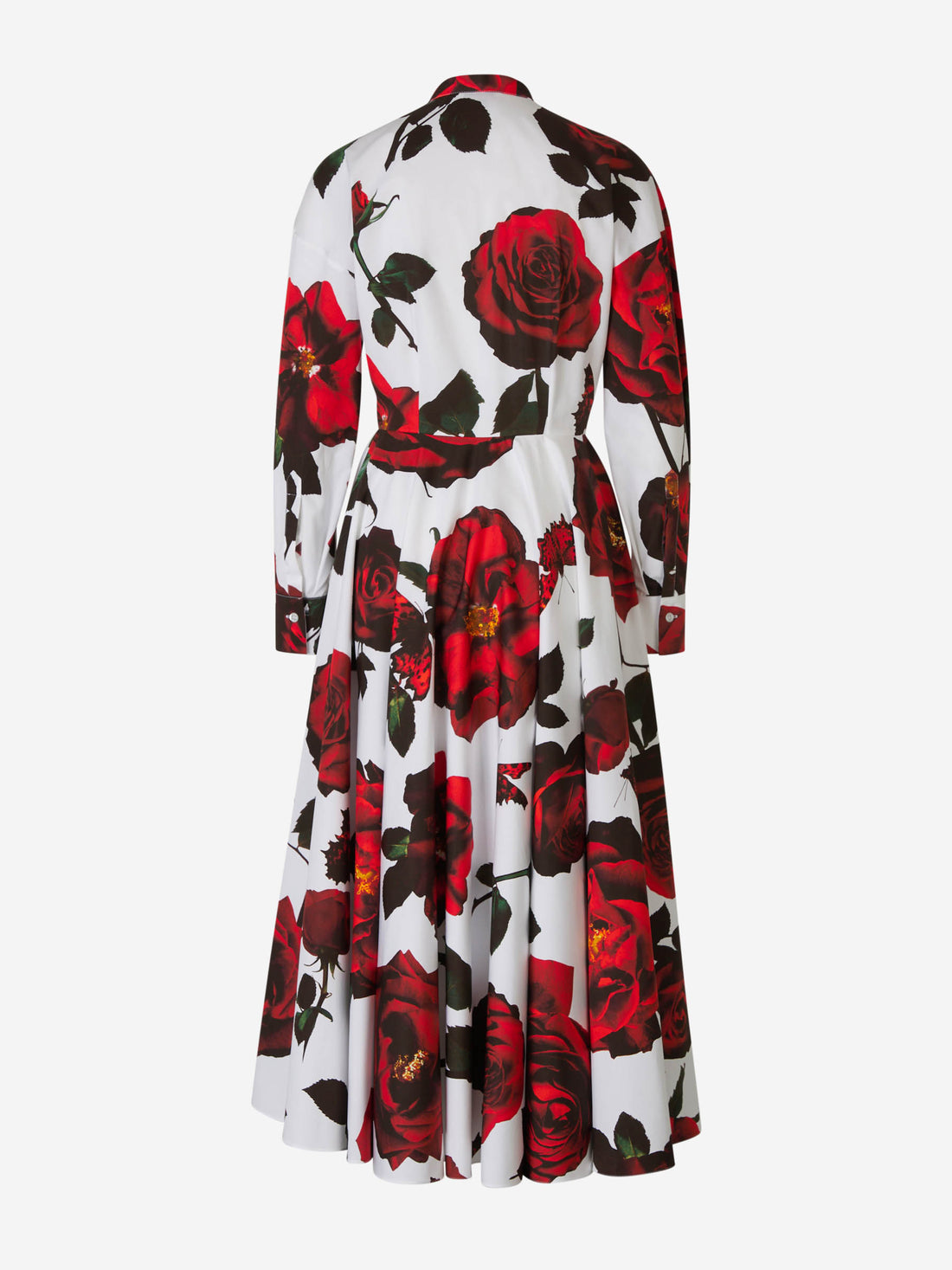 Tudor Rose Motif Midi Dress