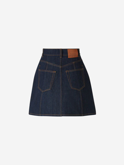 Falda Mini Denim Encaje