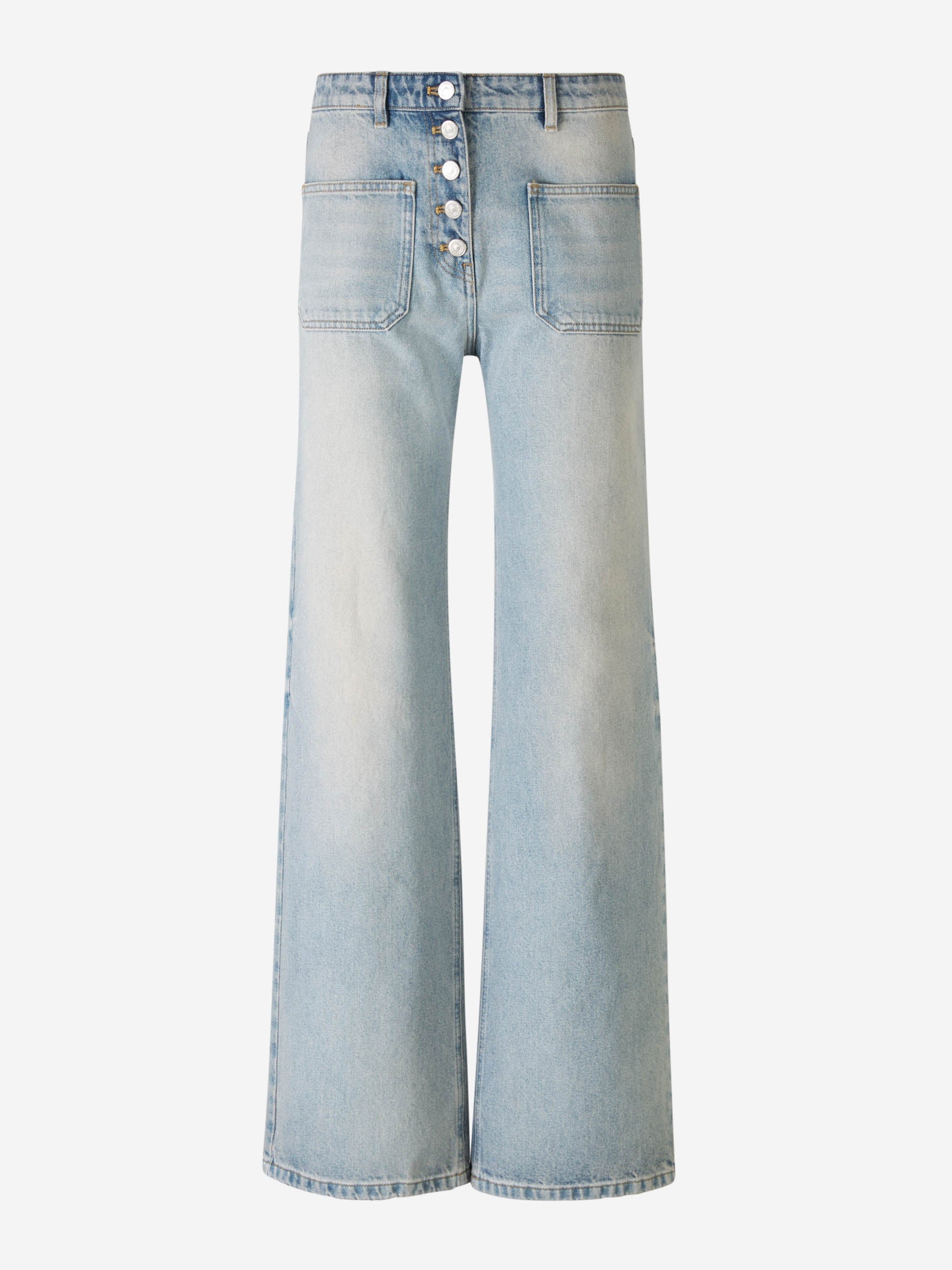 Courrèges Jeans Anchos Algodón color Azul Denim sku 763-001523 01 - Foto 1