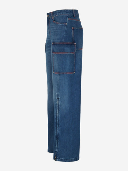 Zipper Cargo Jeans