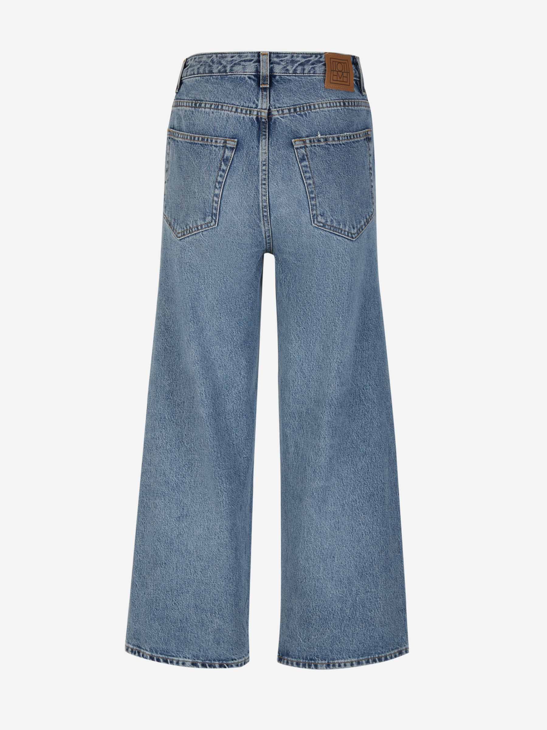 Jeans Wide Leg Algodón