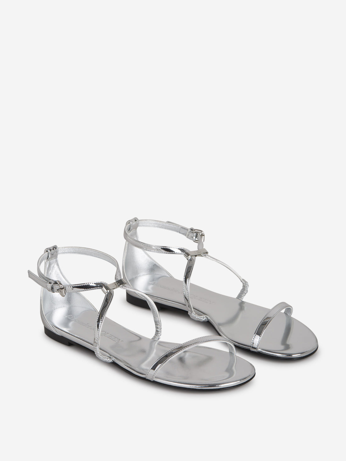 Silver Strappy Sandals