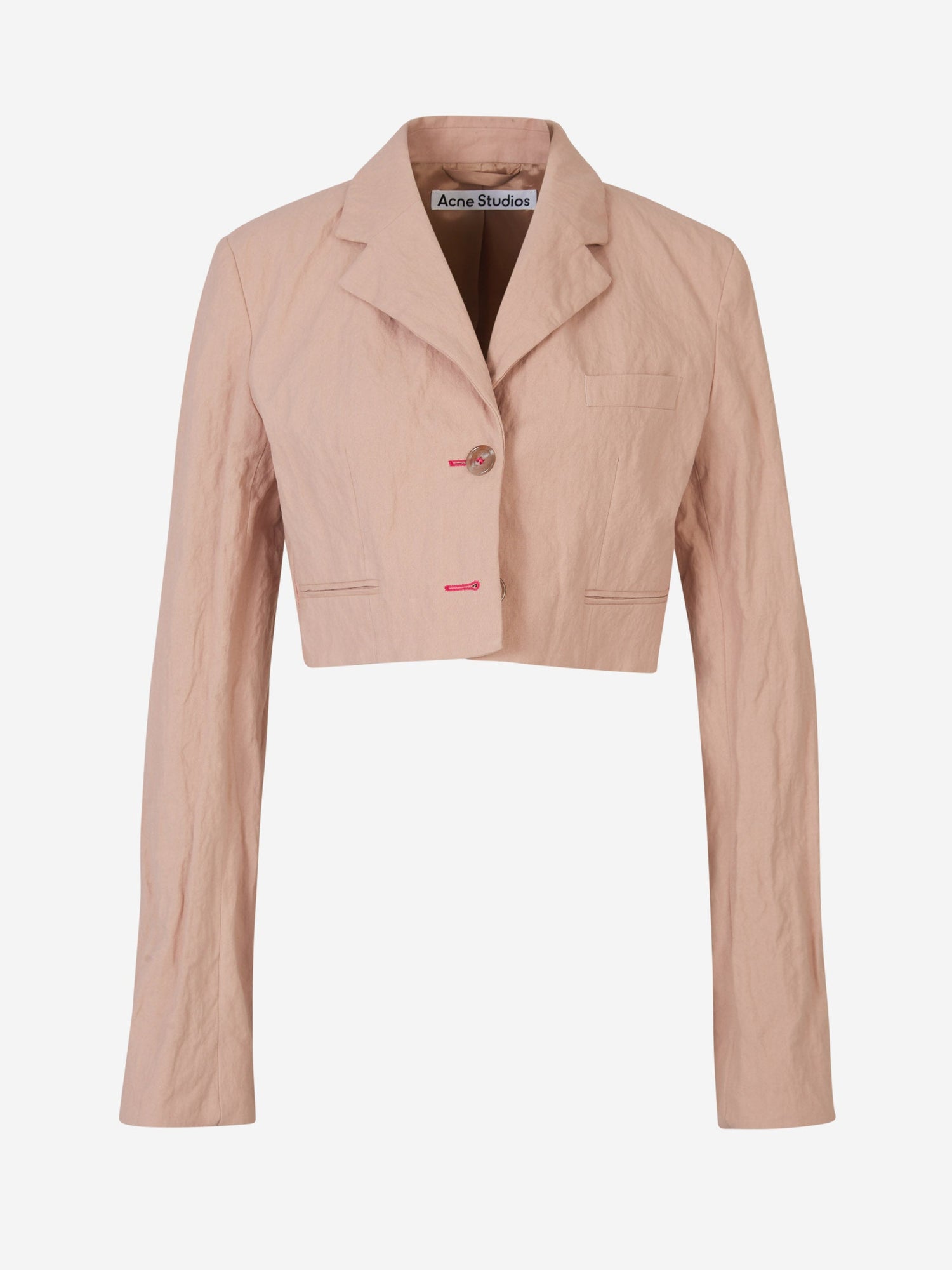 Acne Studios Blazer Cropped Algodón color Rosa Empolvado sku 741-002117 01 - Foto 1