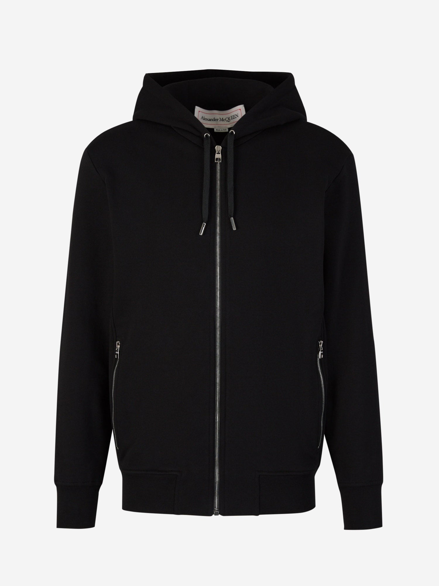 Alexander McQueen Sudadera Cremallera Logo color Negro sku 545-001528 01 - Foto 1