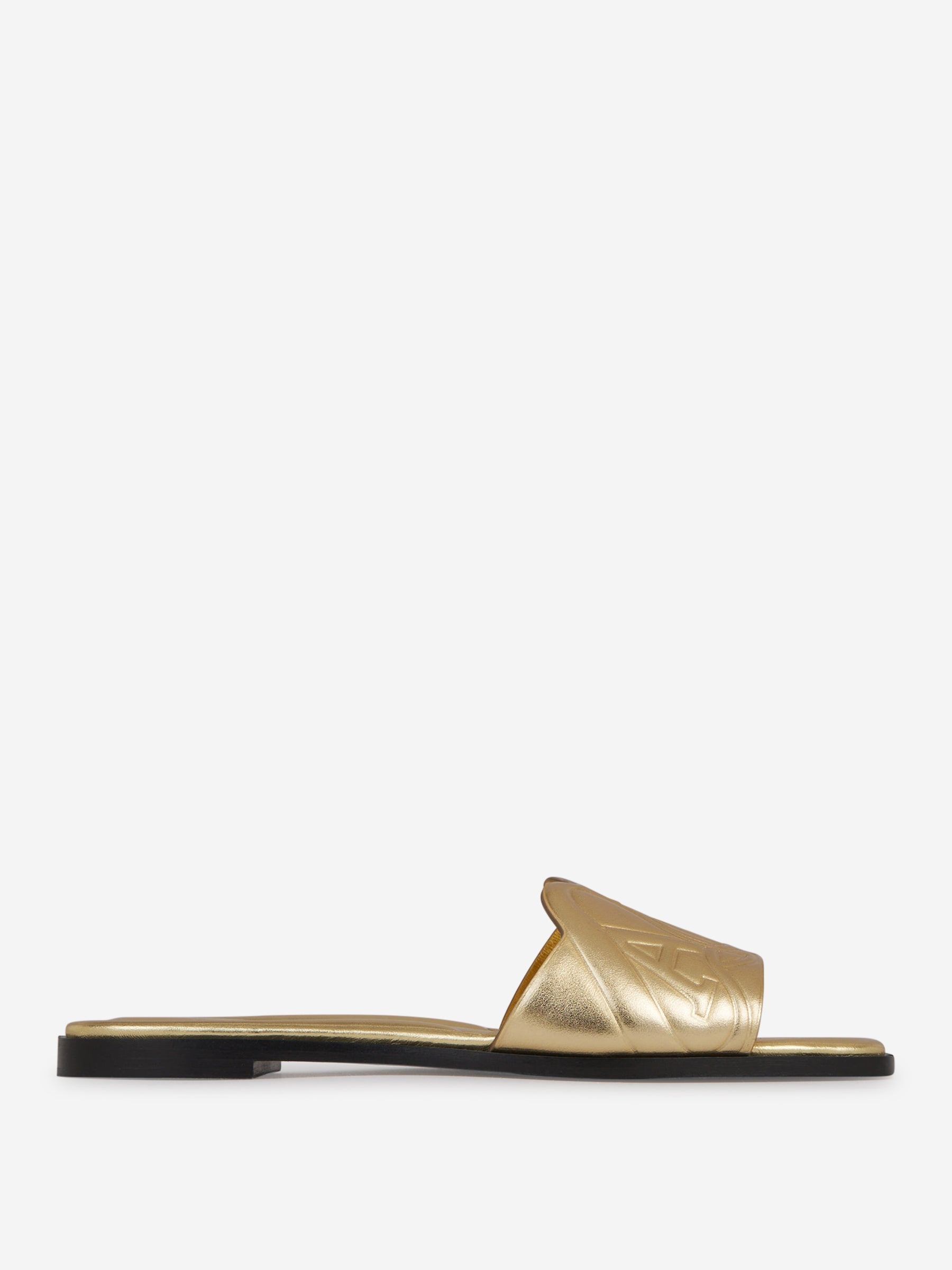 Alexander McQueen Sandalias Piel Logo color Dorado sku 800-005205 01 - Foto 1