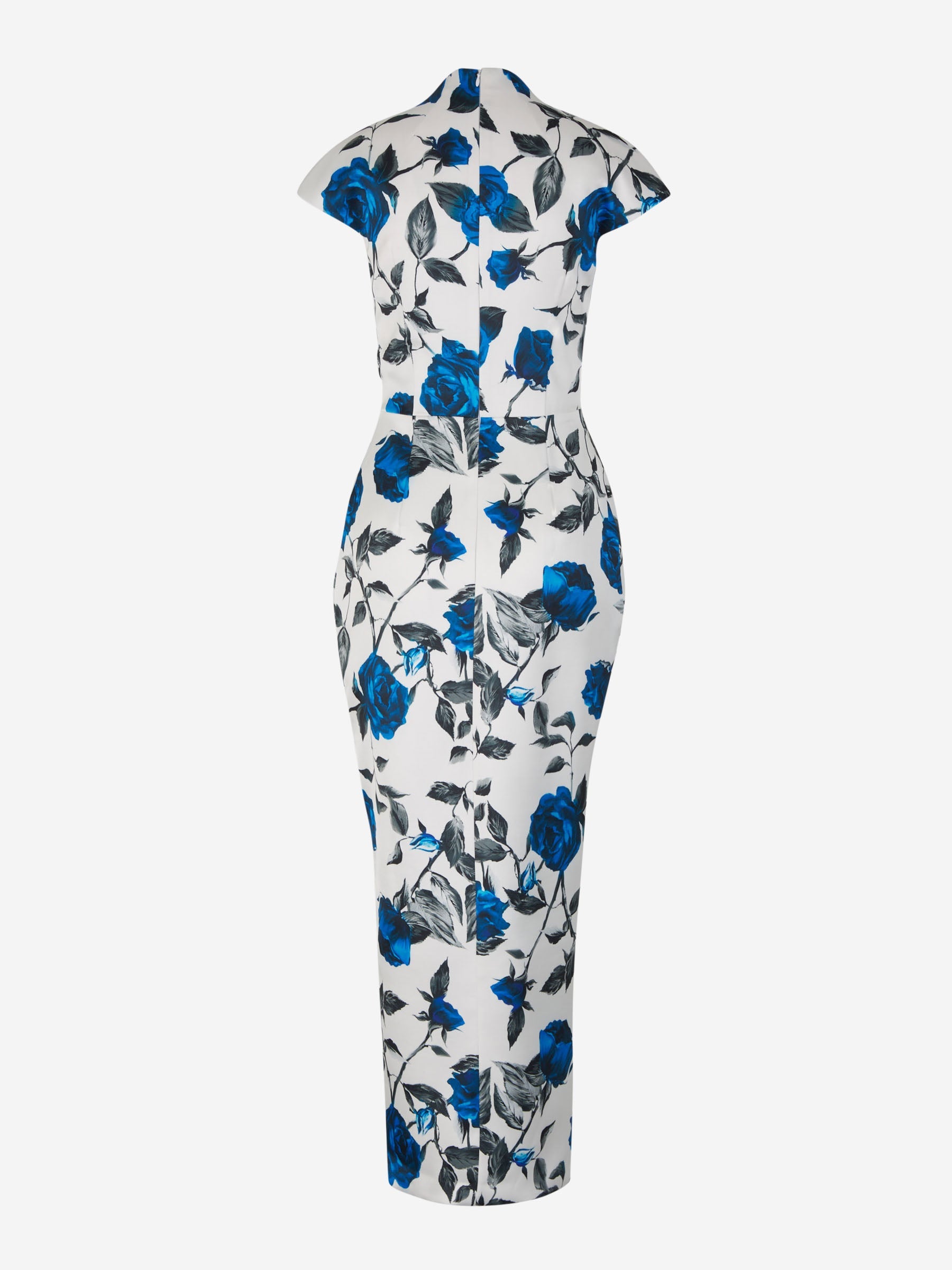 Floral Motif Midi Dress