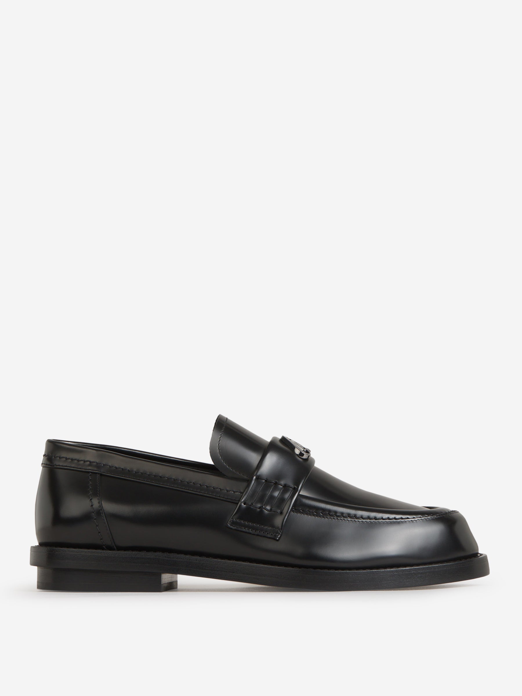 Alexander McQueen Mocasines Piel Logo color Negro sku 611-004367 01 - Foto 1