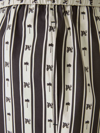 Logo Striped Bermuda Shorts